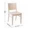 Emma and Oliver Spencer Set of 2 Dining Chairs with Curved Backrests and Solid Wood Constructions